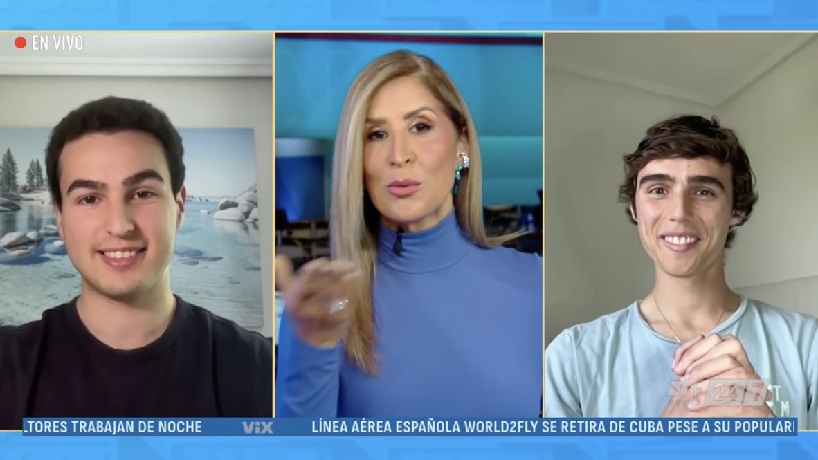 Alejandro Sánchez Martínez y Víctor Hugo Gandarilla de Andrés en directo en Univision