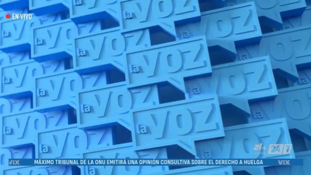 Plató de La Voz, Univision, durante la cobertura sobre Diario del Poder