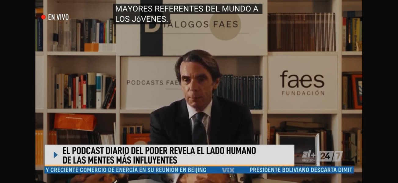 José María Aznar en la entrevista de Diario del Poder emitida por Univision