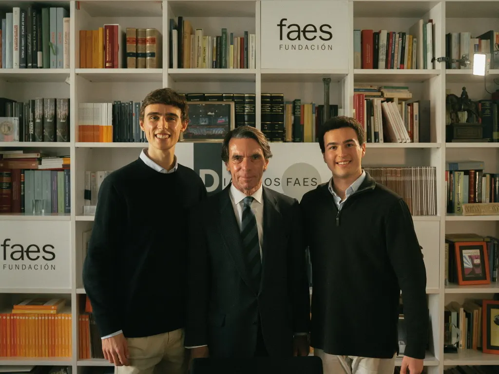 Con José María Aznar en FAES